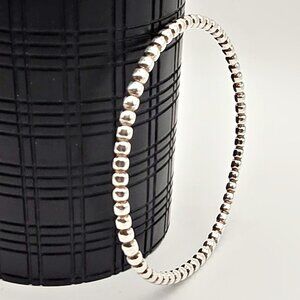Sterling Bead Bangle Bracelet